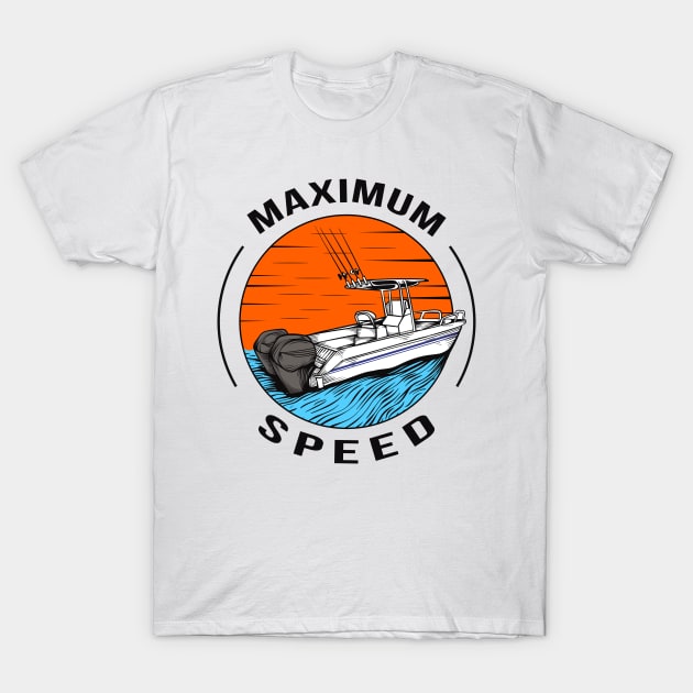 Speedboat Motorboat Racing Boat Captain T-Shirt by Foxxy Merch